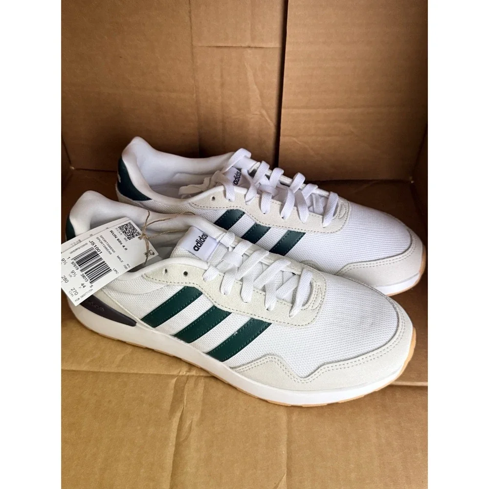 Adidas Run 60s 4.0 White Core Green Grey One Shoes JS1001 Men Size 10